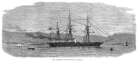 Jamaica: CSS Alabama Anchored at Port Royal, 1863 Wood Engraving Print