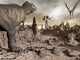 Tyrannosaurus Rex and Pteranodons Fine Art Print - Desert Landscape