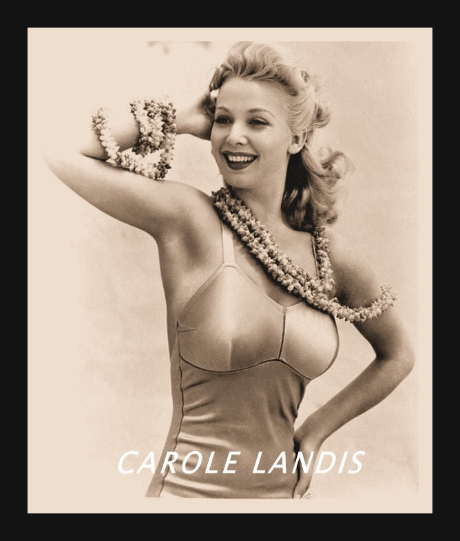 Carole Landis Glamour Shot with Lei Photo Print