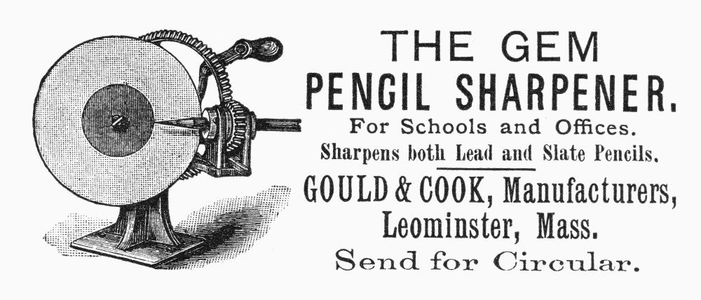 Gem Pencil Sharpener Advertisement Print - 1890 Vintage Ad by Granger Collection