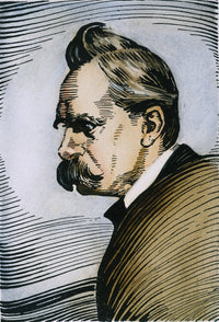 Friedrich Nietzsche Pen Portrait Fine Art Print by Granger Collection