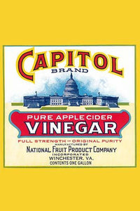 Capitol Building Apple Cider Vinegar Label Fine Art Print