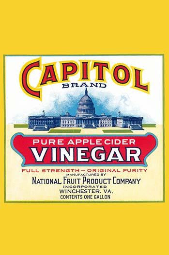 Capitol Building Apple Cider Vinegar Label Fine Art Print