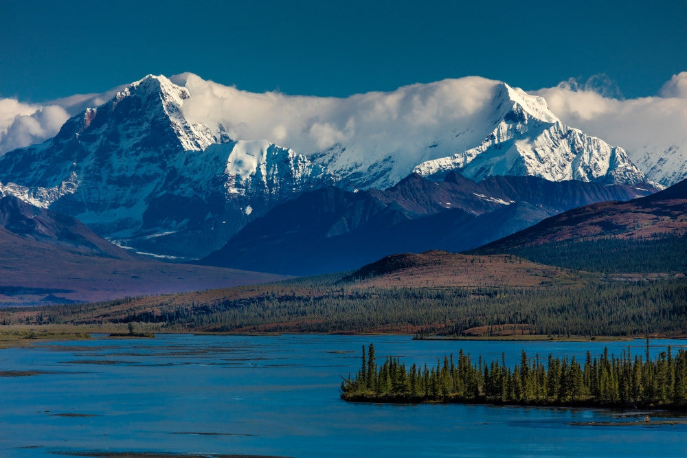 Denali Highway Scenic Poster Print Featuring Mt. Deborah, Hess Mountain, and Mt. Hayes by Panoramic Images