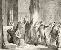 Sir William Wallace Protecting Monks at Hexham Priory - Fine Art Print