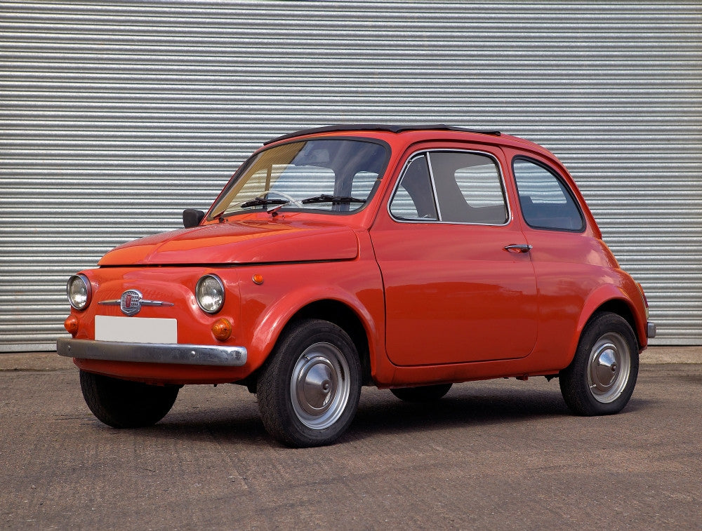 1972 Fiat 500 Twin Cylinder Poster Print - Classic Italian Design