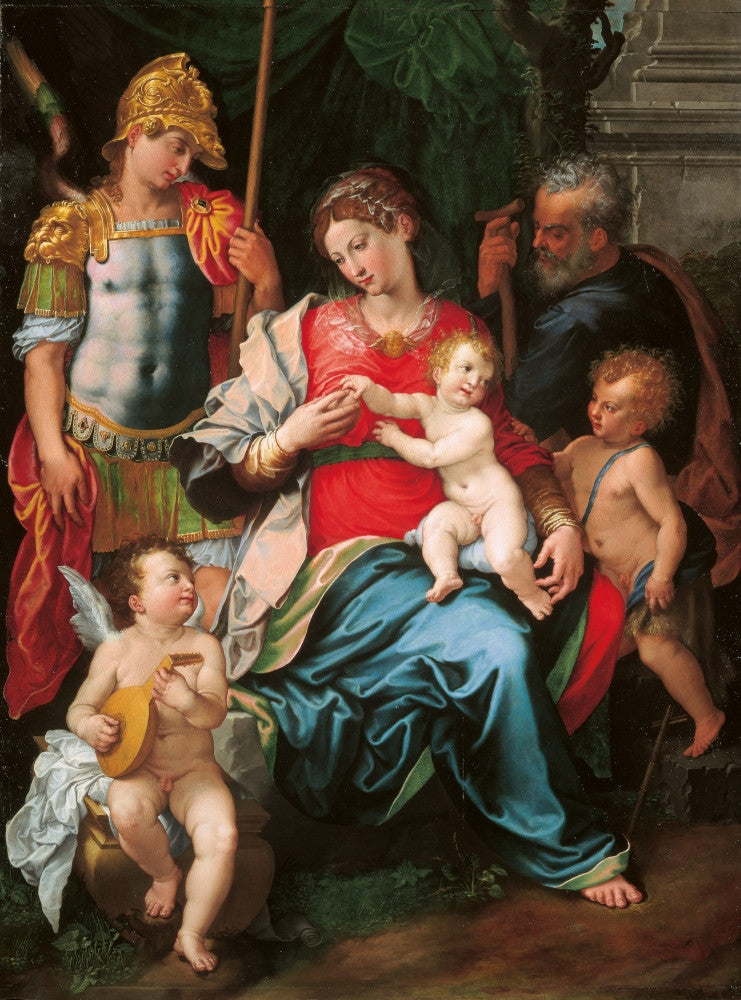 Madonna With Child and Sts. Michael the Archangel Fine Art Print