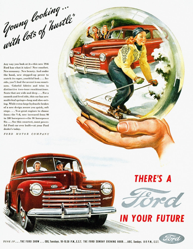 1946 Ford Automobiles Advertisement Poster Print by Granger Collection