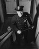 High Angle View of Policeman Walking Up Staircase Fine Art Print