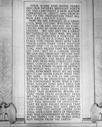 Gettysburg Address Engraved Plaque Poster Print - Lincoln Memorial
