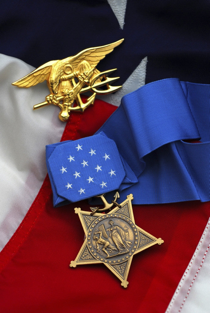Close-up Medal of Honor Print - Navy SEALs Artwork