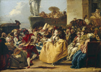 The Minuet - Carnival Scene in Venice Oil Painting by Giovanni Domenico Tiepolo