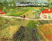 Landscape with Carriage and Train Fine Art Print