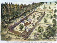Fort Boonesborough, 1778: Drawing Poster Print by Granger Collection