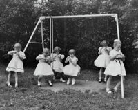 Group of Girls Enjoying Ice Cream in the Park Fine Art Print