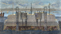 Brooklyn Bridge Sectional View Fine Art Print - 1870 Wood Engraving