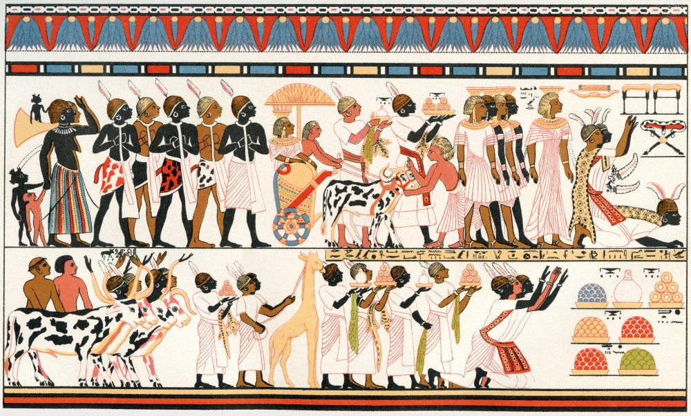 Nubian Chiefs Presenting Gifts to the King of Egypt - Fine Art Print by Ken Welsh