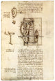 Leonardo da Vinci's Clock Mechanism Fine Art Print - Manuscript Page (c. 1495-97)