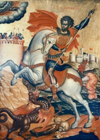 St. George Slaying the Dragon Fine Art Print - Tzanes
