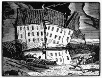 Poe: House Of Usher, 1839 Engraving by Constant Le Breton - Fine Art Print