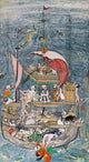 Mughal Noah's Ark Fine Art Print - Indian Painting c. 1590 by Granger Collection