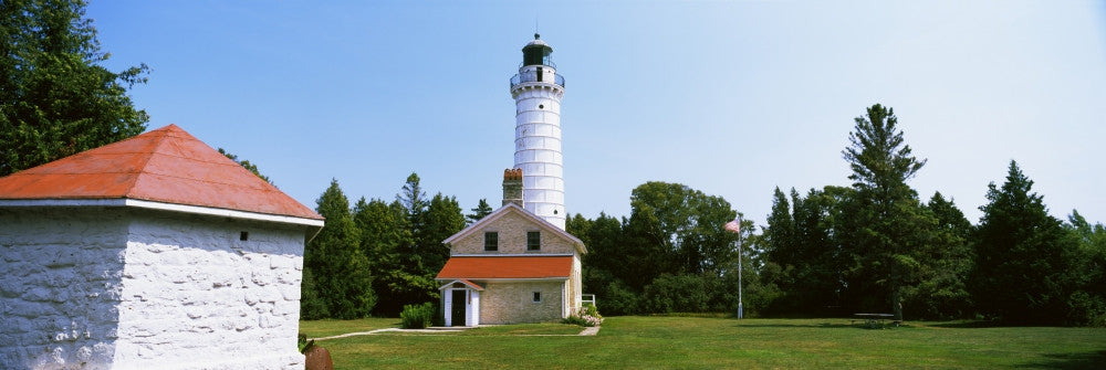 Cana Island Lighthouse Poster Print - Baileys Harbor, WI by Panoramic Images