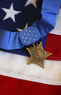 The Medal of Honor on Flag - Award Ceremony Poster Print