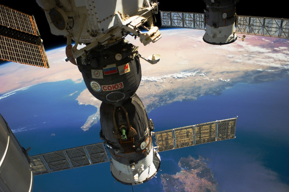Satellite View of Italy and Africa Fine Art Print by Panoramic Images