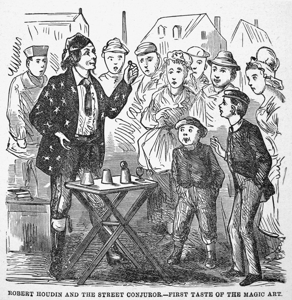 Jean Eugene Robert Houdin Wood Engraving Print - French Magician