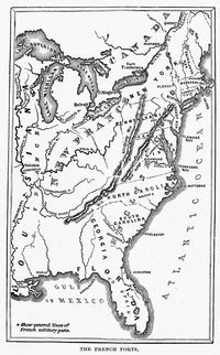 Colonial America Map Fine Art Print by Granger Collection