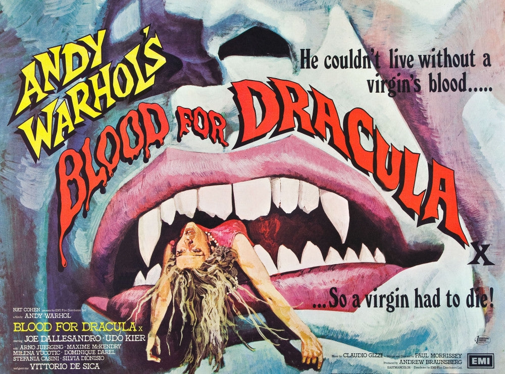 Andy Warhol's Young Dracula Fine Art Print - 1974 Movie Poster