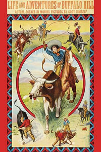 Buffalo Bill as a Youth Roping a Steer Fine Art Print