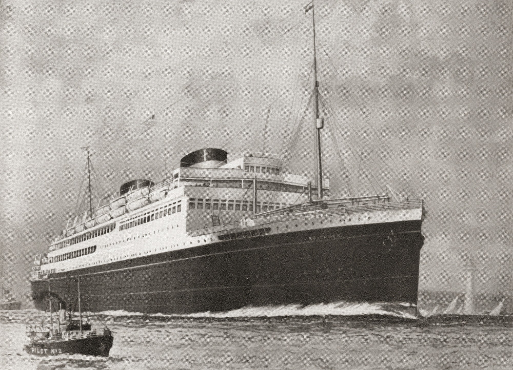 M.V. Britannic Ocean Liner Fine Art Print by Hilary Jane Morgan