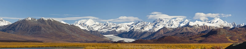 Stunning Composite Panorama of Maclaren Glacier and Alaska Range