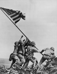 American Marines Raising US Flag on Mount Suribachi Poster Print