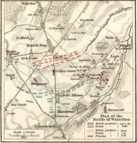 Plan of the Battle of Waterloo Fine Art Print by Ken Welsh