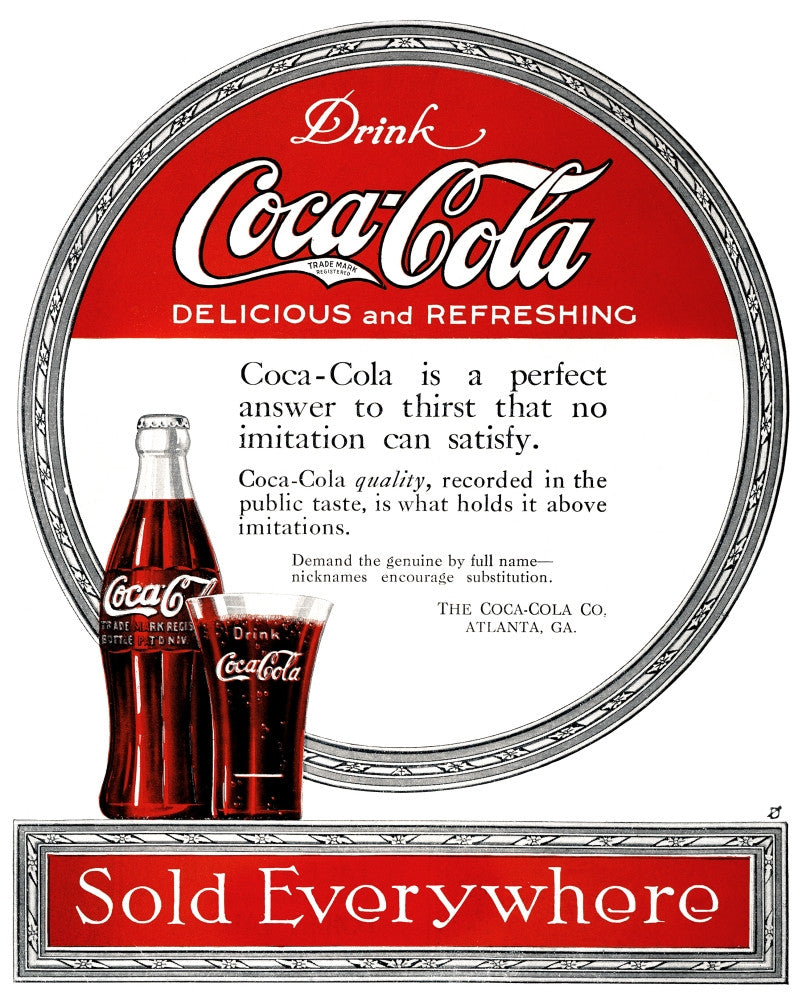 Coca-Cola 1919 Vintage Advertisement Poster Print by Granger Collection