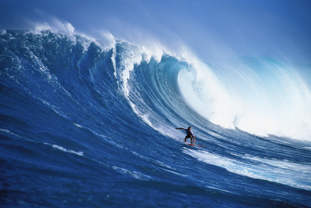Buzzy Kerbox Surfing Big Wave Print - Maui, Hawaii