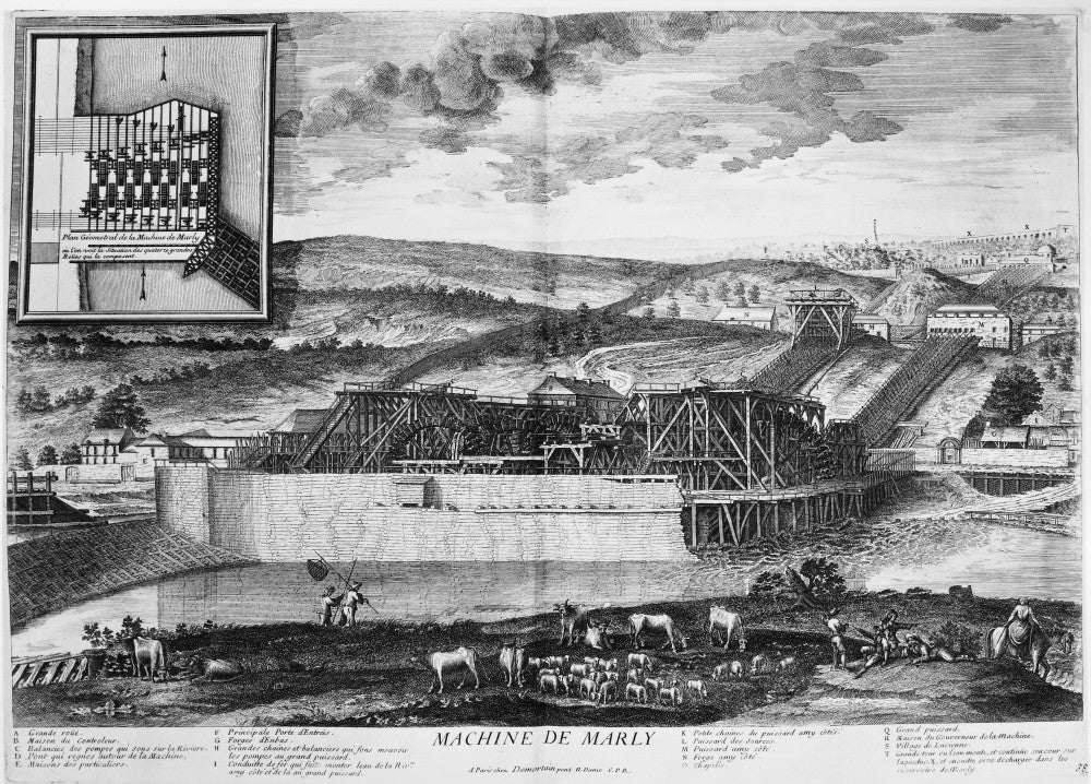 Versailles Waterworks Hydraulic Machine Fine Art Print