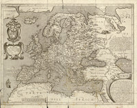 Map of Europe, 1600 Fine Art Print by Science Source