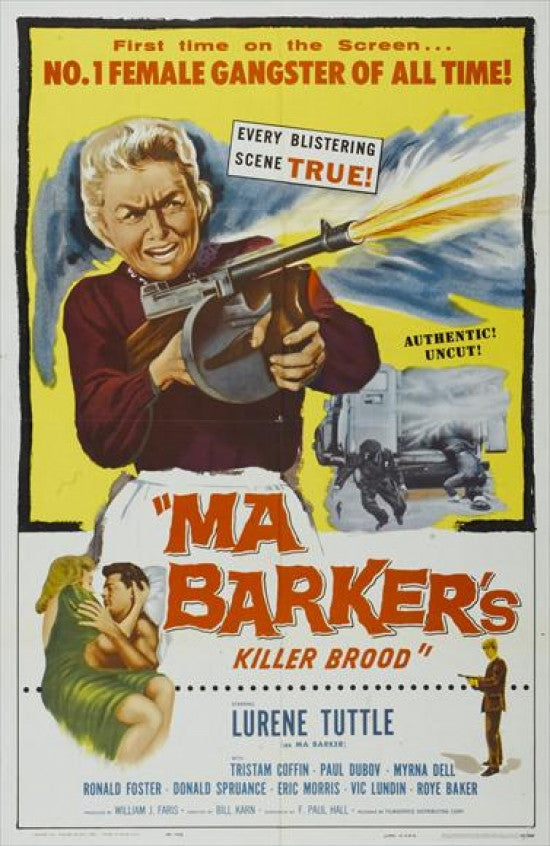 Ma Barker's Killer Brood Movie Poster Print - 27x40