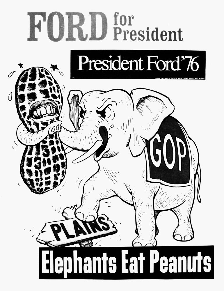 Ford For President Republican Campaign Poster - 1976 Election