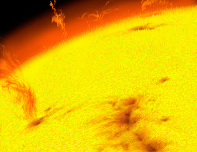 The Turbulent Surface of Our Sun Fine Art Print by Ron Miller