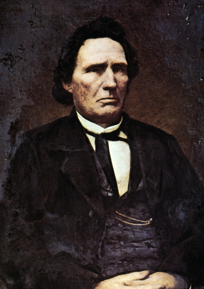 Thaddeus Stevens Fine Art Print - Oil Over Photograph by Mathew Brady