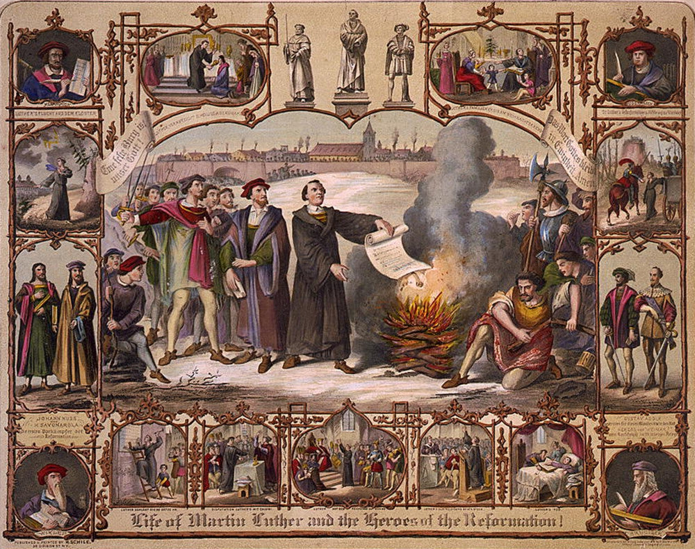 Life of Martin Luther and Heroes of the Reformation Fine Art Print by Science Source