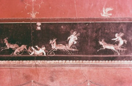 Hunting Amorini Fresco Fine Art Print from Pompeii, Italy