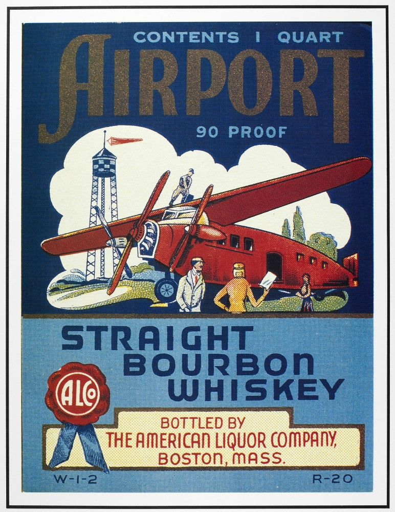 Airport Whiskey Label Fine Art Print from the 1940s by Granger Collection