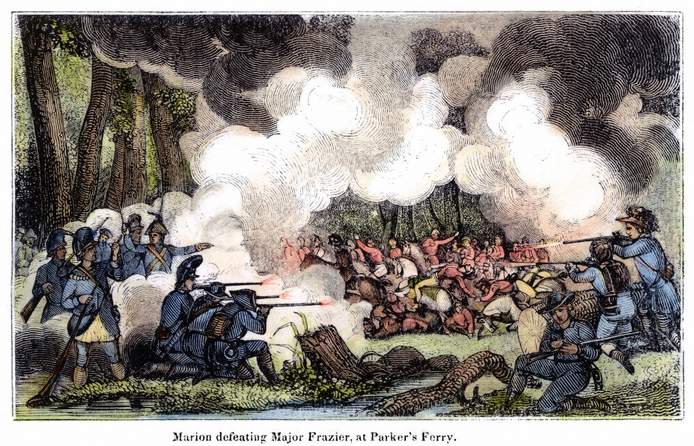 Marion: Parker's Ferry 1781 Fine Art Print - American Troops Victory