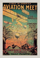 First in America Aviation Meet Poster Print - Biplanes and Balloons