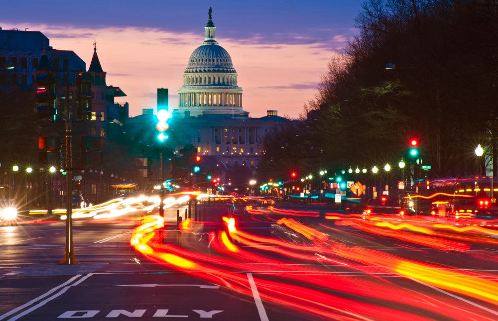 US Capitol Building at Dusk Fine Art Print by Panoramic Images